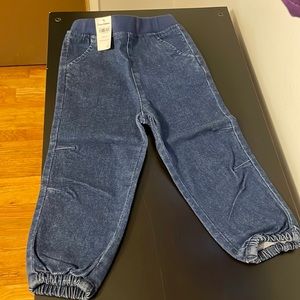 Hanna Andersson Baby Stretch Denim Joggers 3t 90 NWT